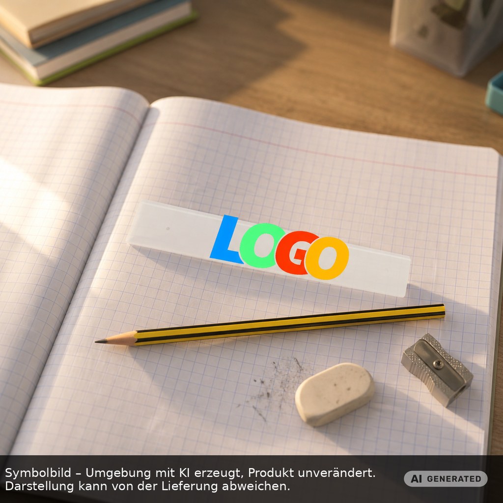 Lineal 20 cm als Werbeartikel mit Logo bedrucken