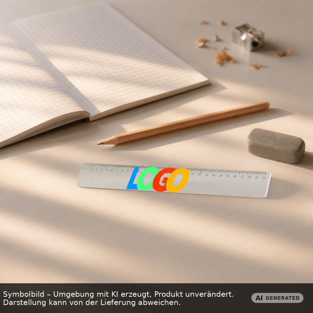 Lineal 30 cm als Werbeartikel mit Logo bedrucken