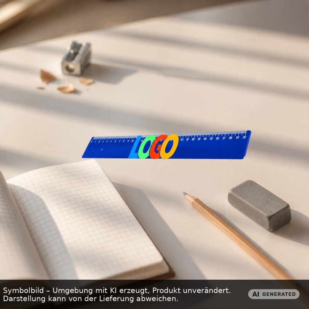Lineal 30 cm als Werbeartikel mit Logo bedrucken