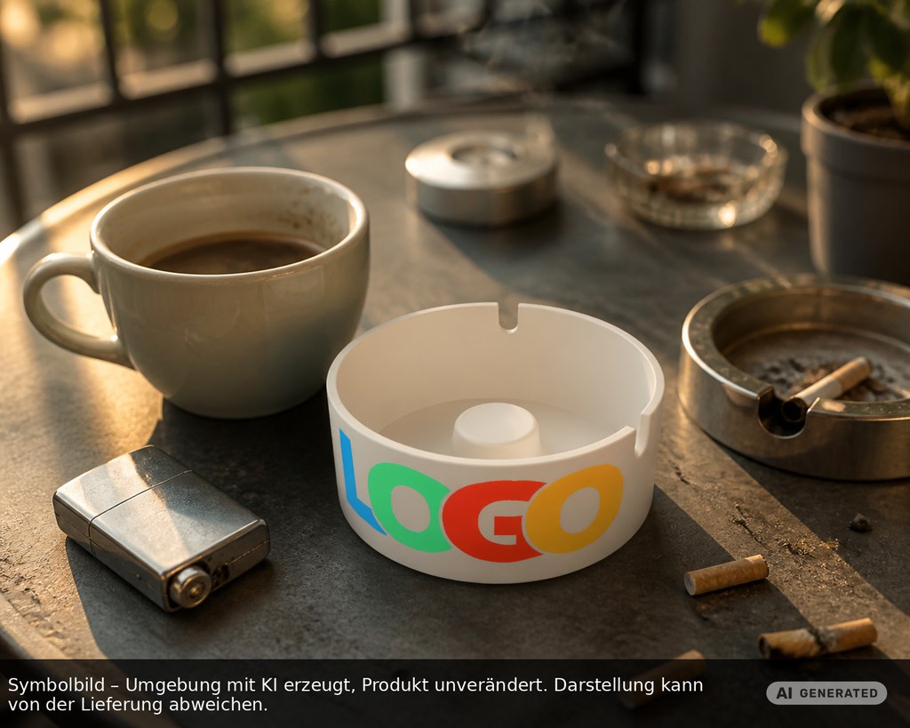Aschenbecher, stapelbar als Werbeartikel mit Logo bedrucken