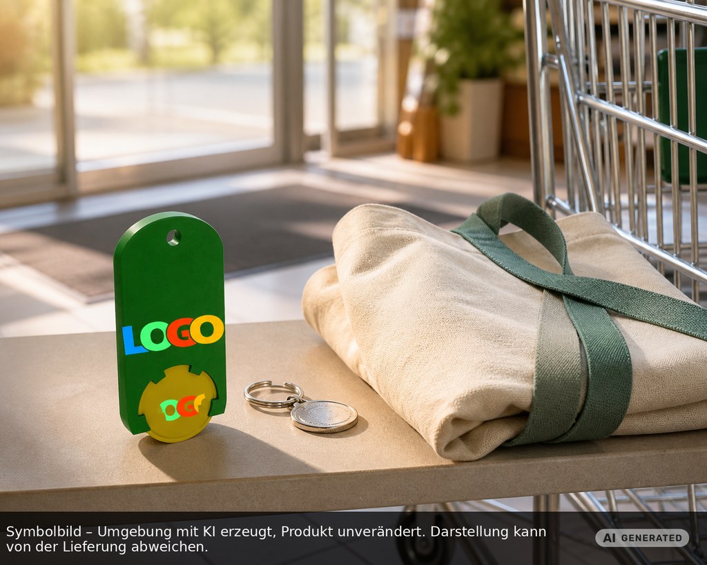 Chiphalter mit 1€-Chip "Alpha" als Werbeartikel mit Logo bedrucken
