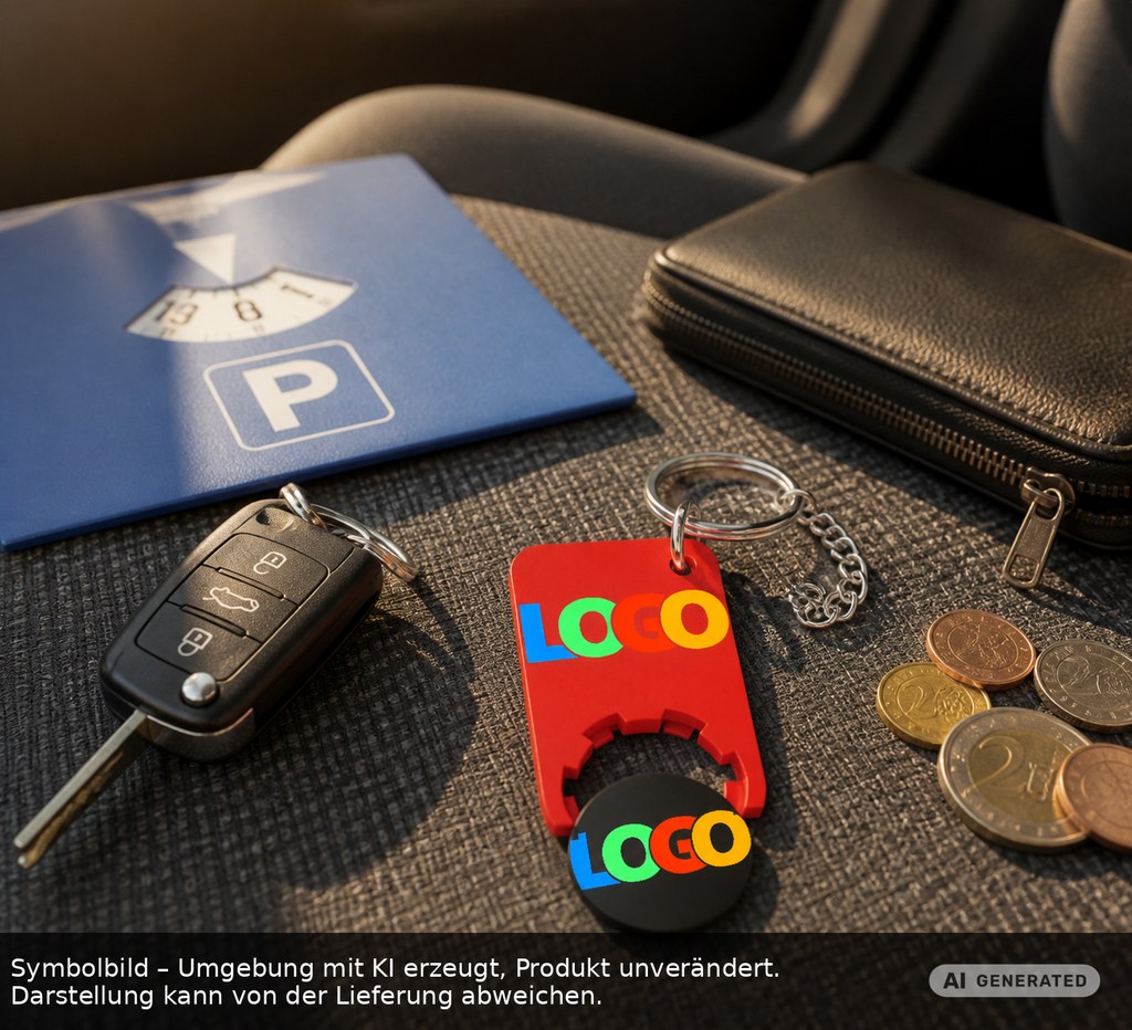 Chiphalter mit 1€-Chip "Beta" als Werbeartikel mit Logo bedrucken