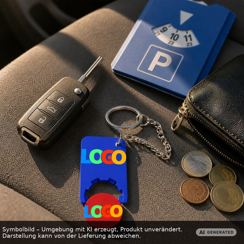Chiphalter mit 1€-Chip "Beta" als Werbeartikel mit Logo bedrucken