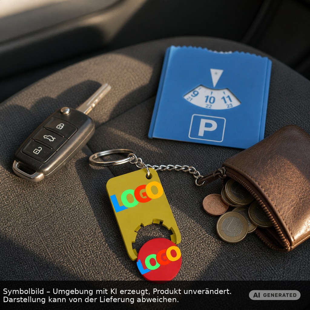 Chiphalter mit 1€-Chip "Beta" als Werbeartikel mit Logo bedrucken