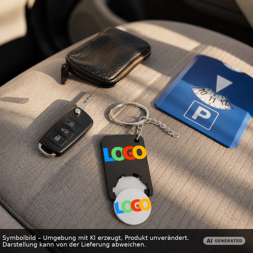 Chiphalter mit 1€-Chip "Beta" als Werbeartikel mit Logo bedrucken