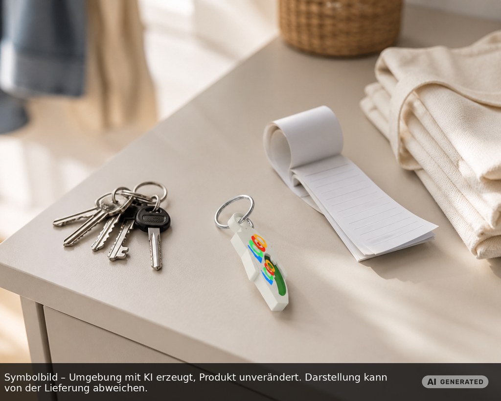 Chiphalter mit 1€-Chip "Haus" als Werbeartikel mit Logo bedrucken