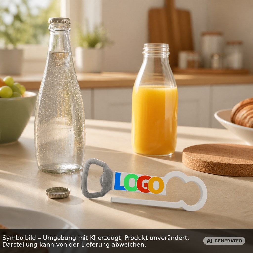 Flaschenöffner "Kappa" als Werbeartikel mit Logo bedrucken