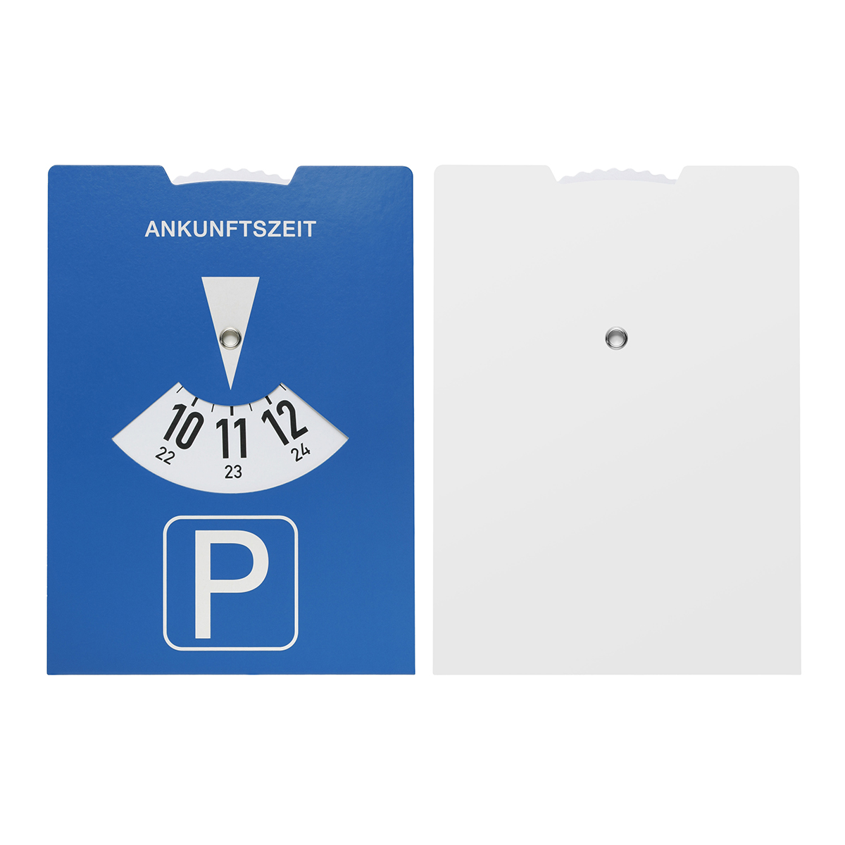 Kartonnen parkeerschijf bedrukt als promotionele artikelen met logo