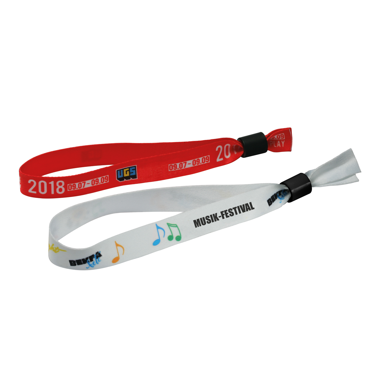 Entry wristband printed as promotional items with logo