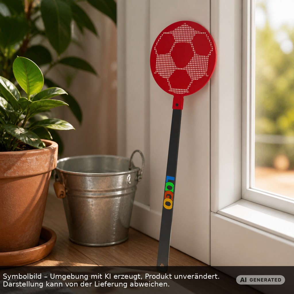 Fliegenklatsche "Fußball" als Werbeartikel mit Logo bedrucken