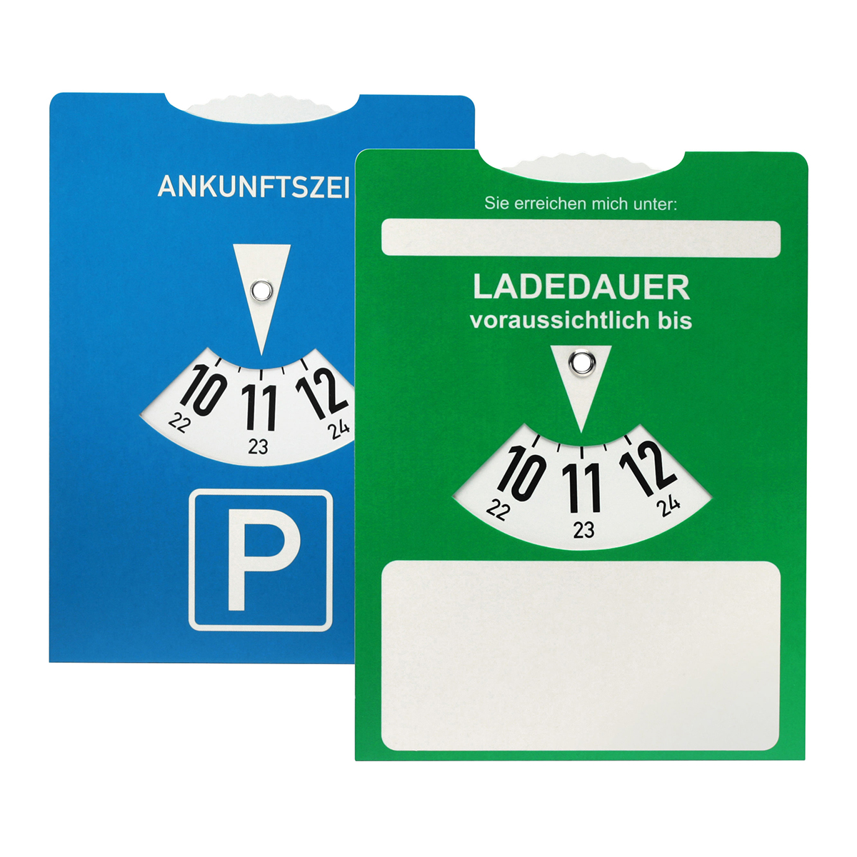 Carton loading disc and parking disc for electric cars printed as promotional items with logo