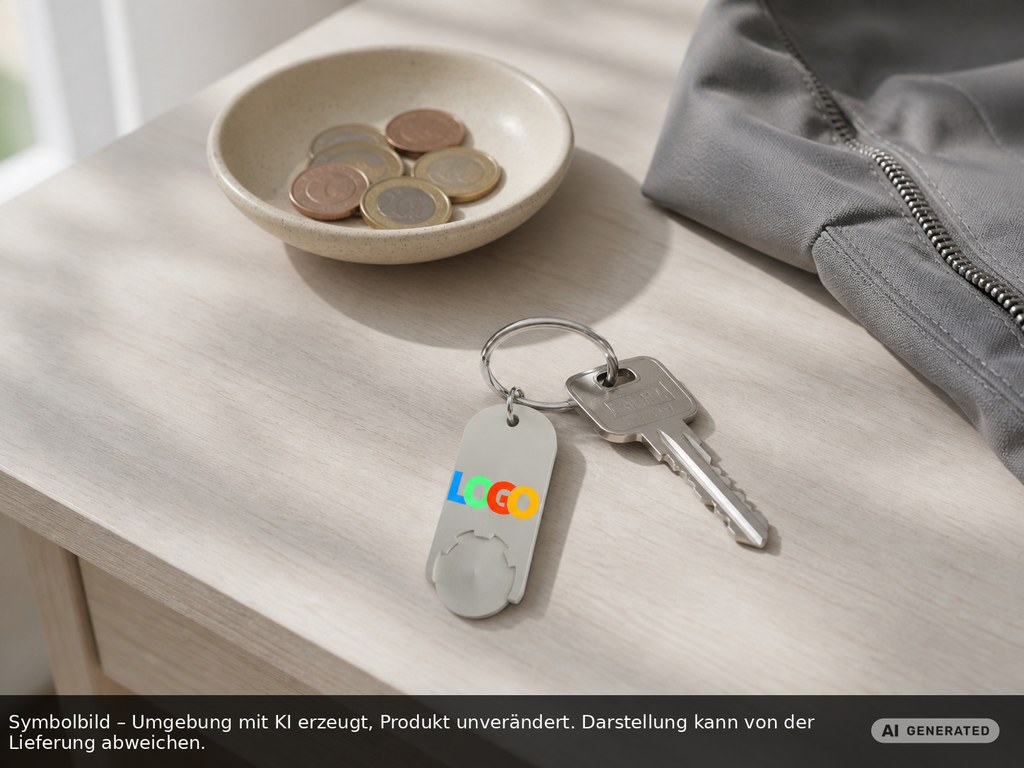 Chiphalter mit 1€-Chip "Alpha" - EXPRESSDRUCK als Werbeartikel mit Logo bedrucken