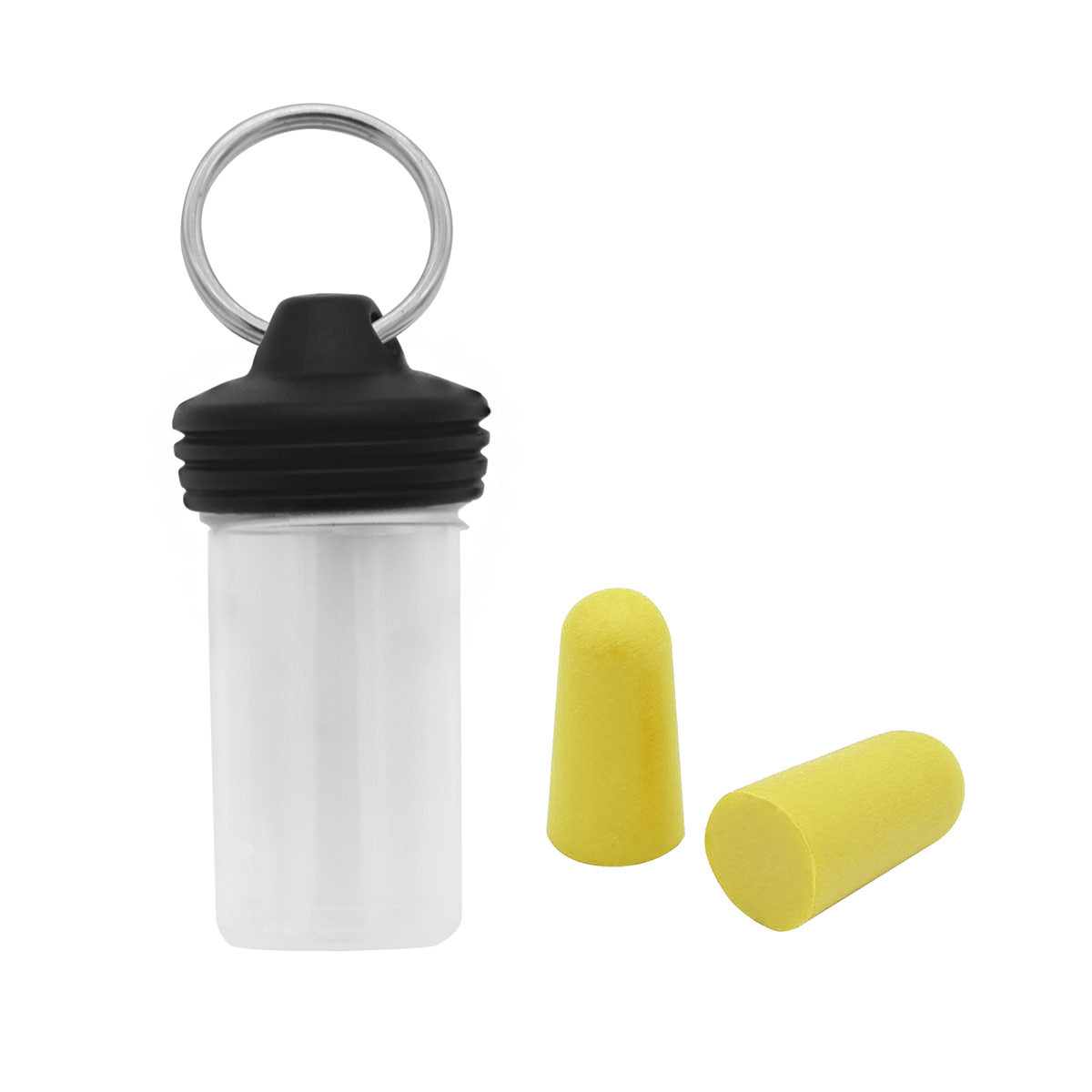 EasyPlug dans un boîtier rond transparent imprimé comme articles promotionnels avec logo